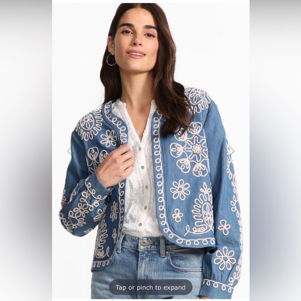 Johnny was soutache bolero jacket NWOT